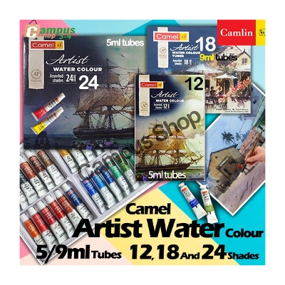 Picture of Camel Artist Water Colour Paint 12 / 18 / 24 Color 5/9ml  Box for Professional  Water Painting