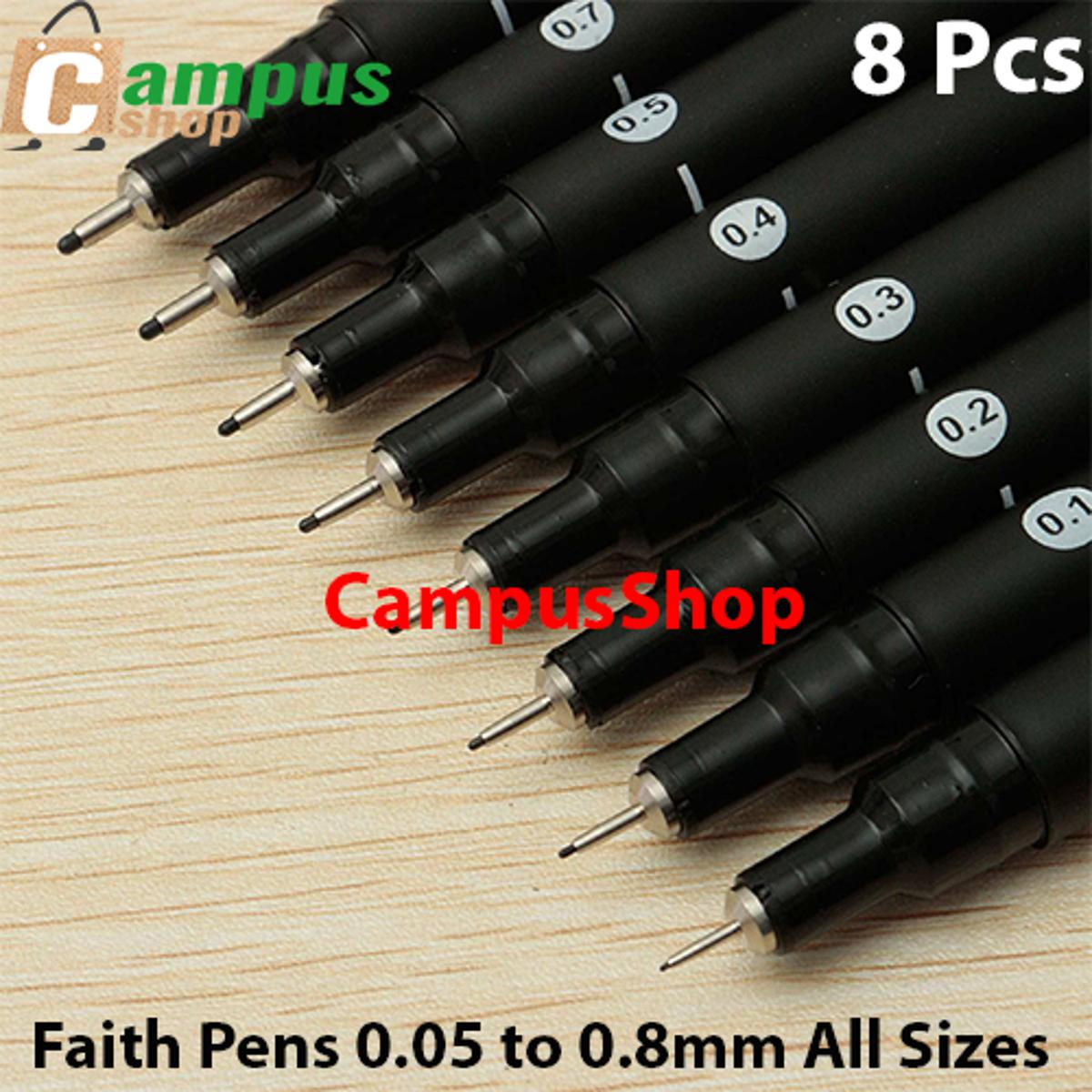 Picture of Faith Pens 0.05 to 0.8mm All Sizes Fineliner Artist Pen Fine Point Painting Comic Manga Pen Set Drawing Pens