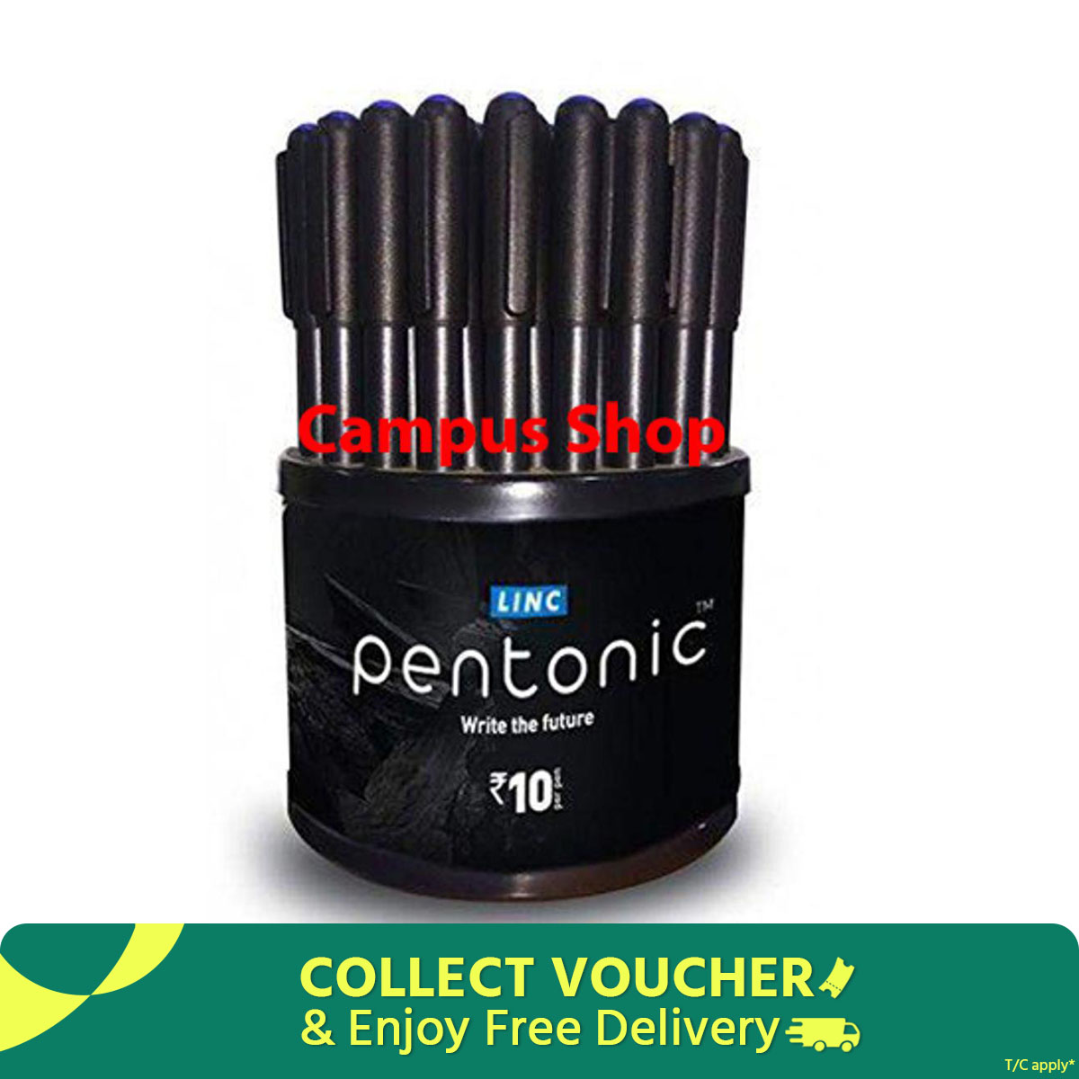 Picture of Linc Pentonic pen India (Black, Blue) 10pcs