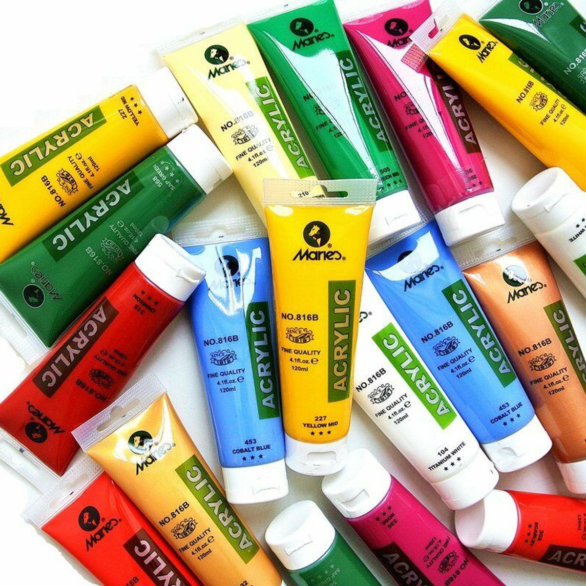Picture of 75mL Maries Acrylic Color Tubes Paint For Professional Artists