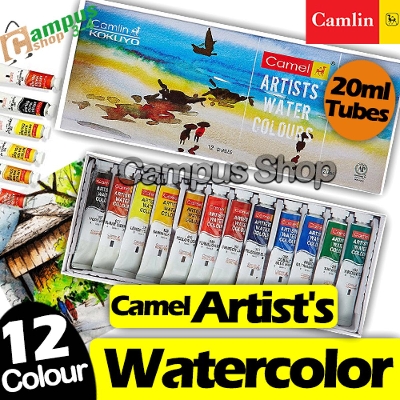 Picture of Camel Artist Water Colour  Paint 12 Colors 20ml Box for Professional Watercolor Painting