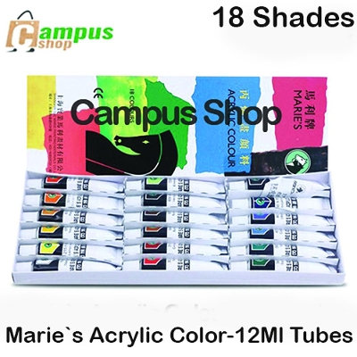 Picture of Maries Acrylic Color Paint 18 color Box For Professional Artist  12 ml Tubes