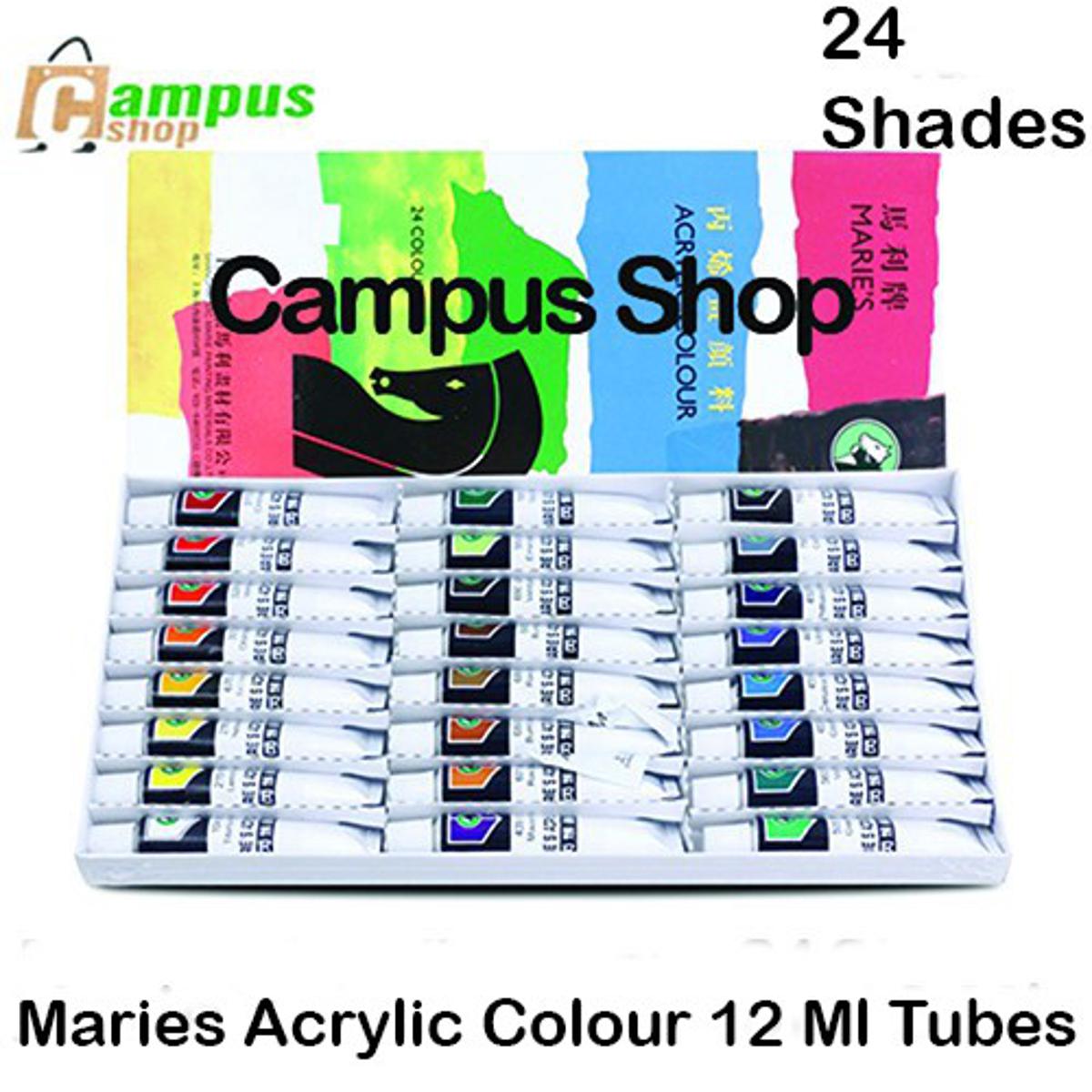 Picture of Maries Acrylic Color For Professional Artist 24 Shades 12 ml Tubes