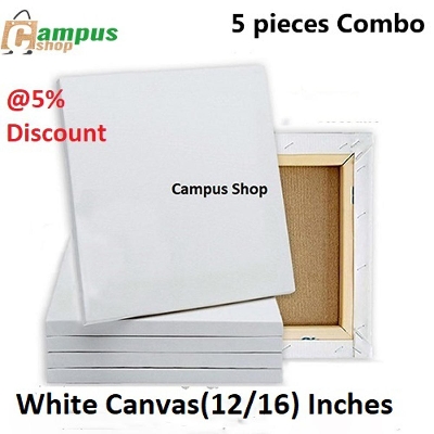 Picture of 5 Pieces Combo Of (12″/16″) Inches Drawing Canvas – White - Canvas