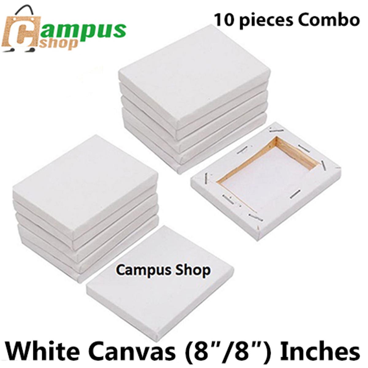 Picture of 10 pieces Combo of (8″/8″) Inches Drawing Canvas – White