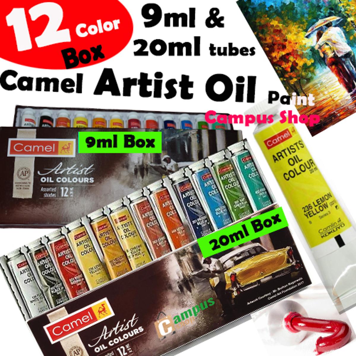 Picture of Camel Artist Oil Paint 12 color Tubes  9ml & 20ml Box for Professional  Artist