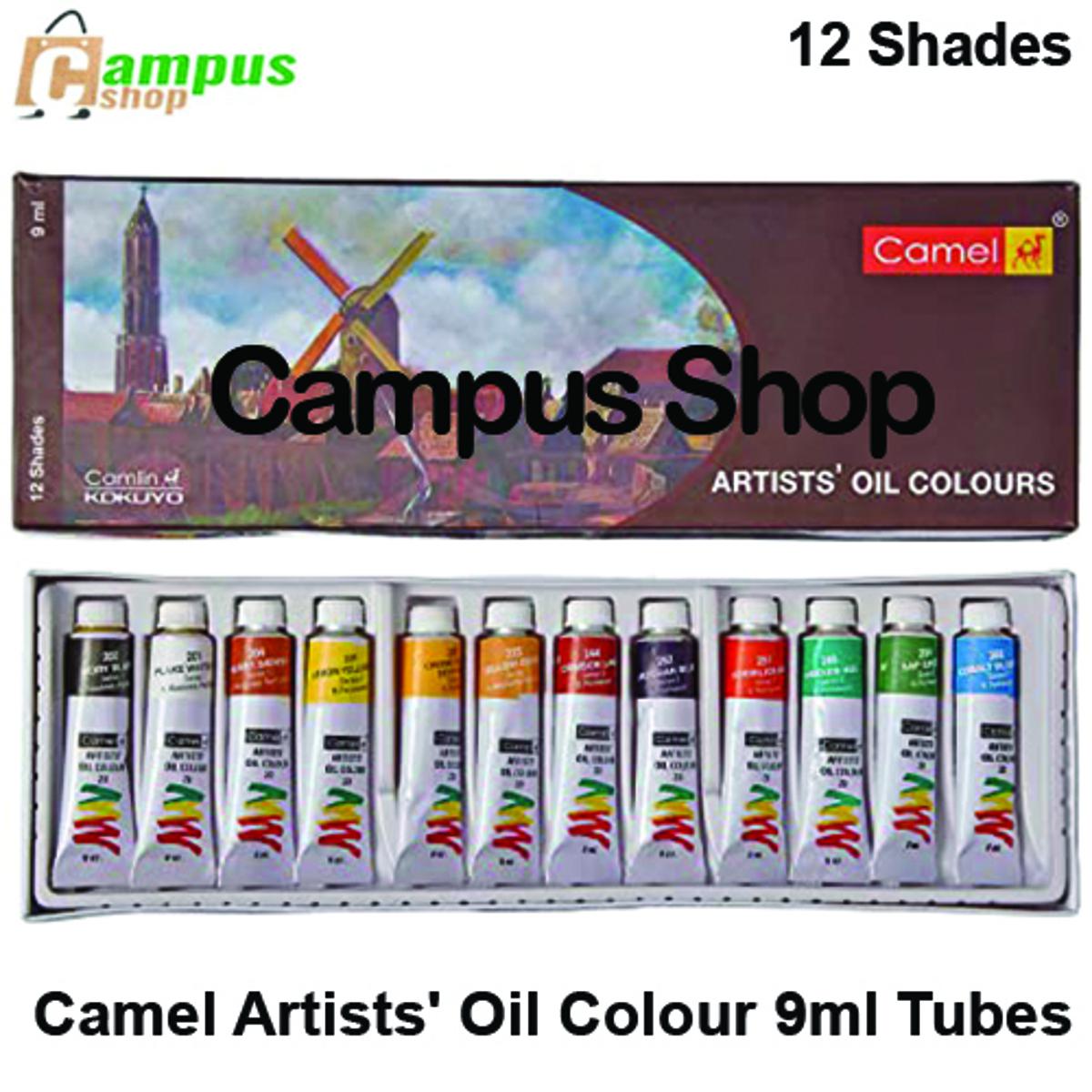 Picture of Camel Artists' Oil Colour 12 Assorted Colours Set (9ml Tubes) For Drawing