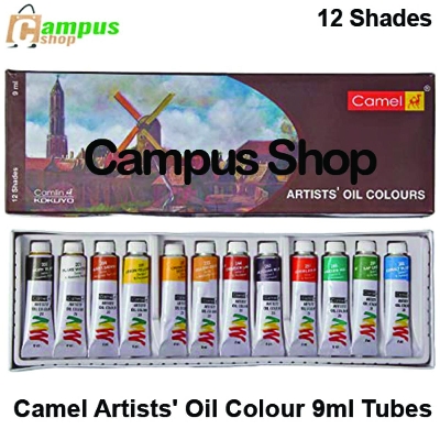 Picture of Camel Artists' Oil Colour 12 Assorted Colours Set (9ml Tubes) For Drawing