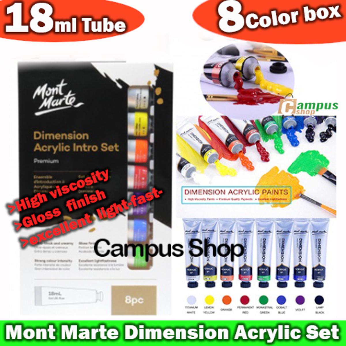 Picture of Mont Marte 3D Dimension  Acrylic Intro Set 8pce x 18ml