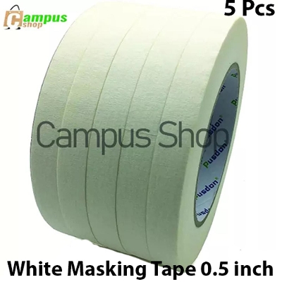 Picture of White Masking Tape 0.5 inch - pack of 5