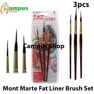 Picture of Mont Marte Fat Liner Brush Set Taklon/Squirrel- 16/10/6