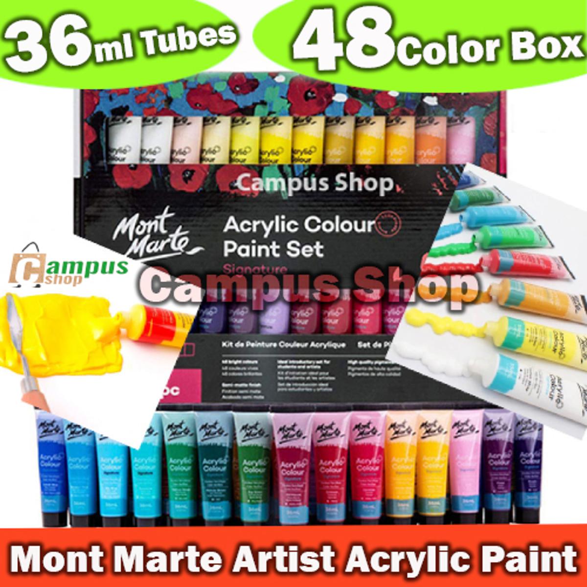 Picture of Mont Marte 48 Acrylic Color box 36ml paint Set for Professional Artists