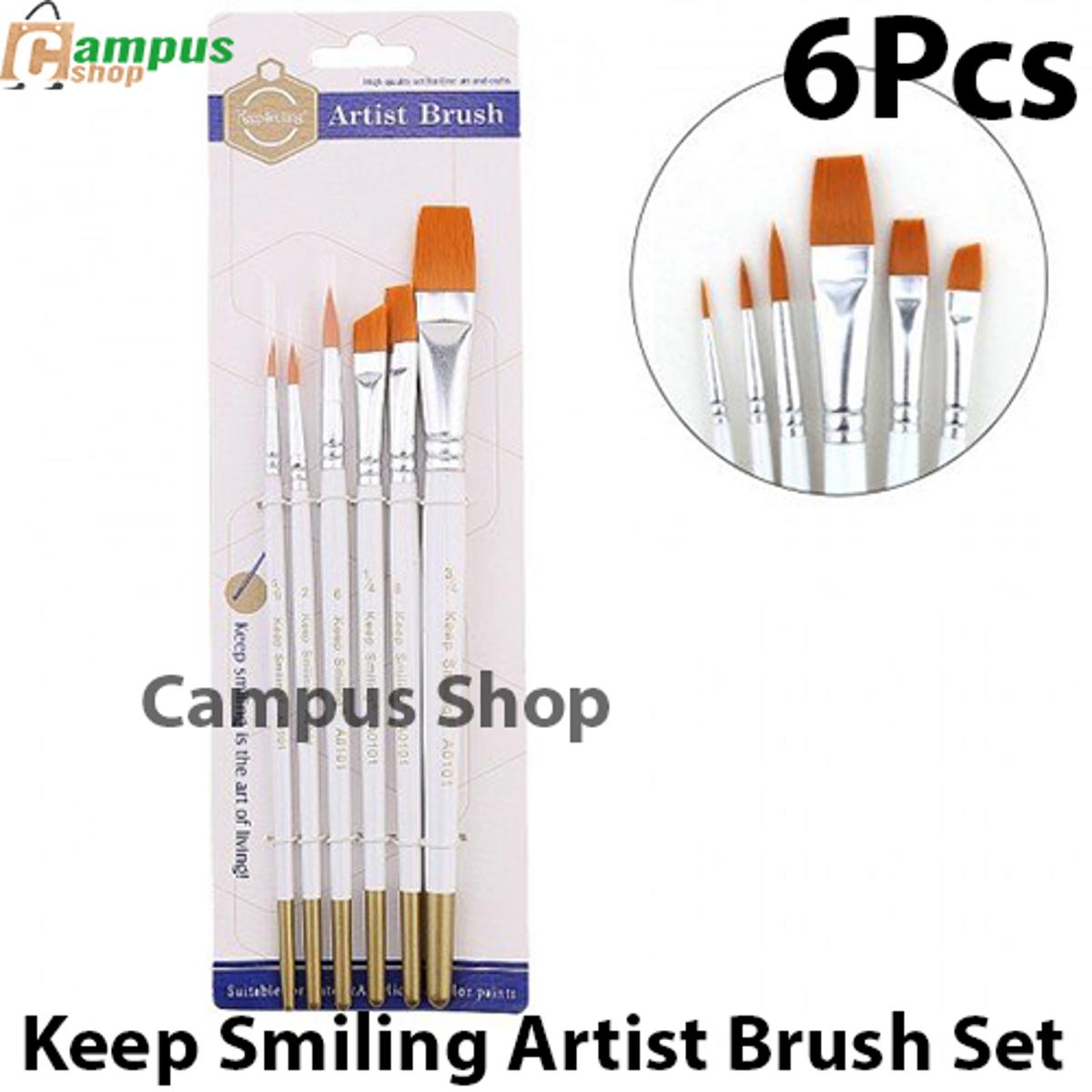 Picture of Keep Smiling Artist Brush / Tuli set  6pcs Mixed Set