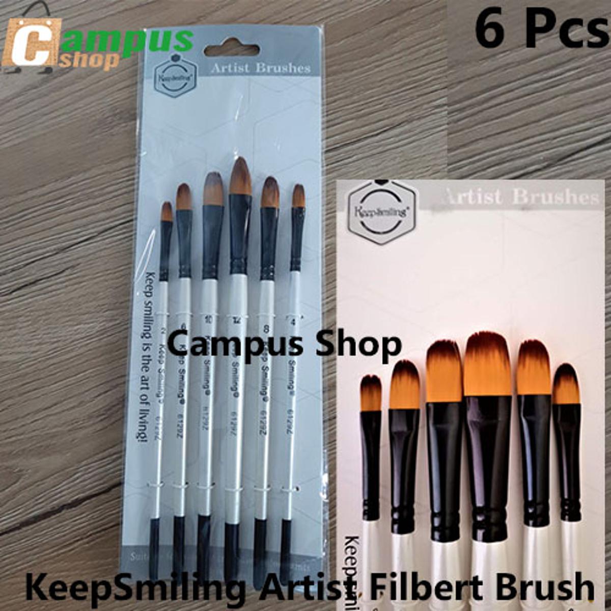 Picture of KeepSmiling Artist Filbert Brush Set-6pcs