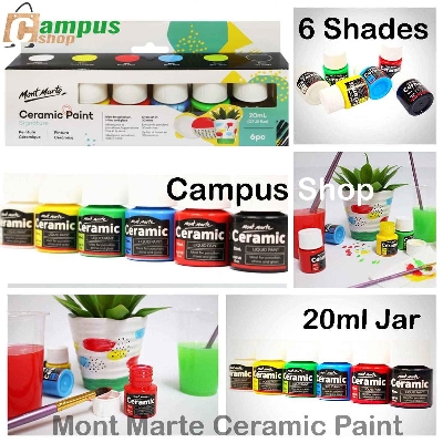 Picture of Mont Marte Ceramic Paint 6 Shades 20ml Liquid color box for Ceramic Painting