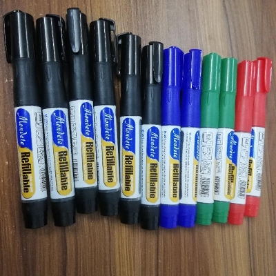 Picture of White Board Refillable Marker 6 pcs (3 Black, 1 Red, 1 Blue, 1 Green)