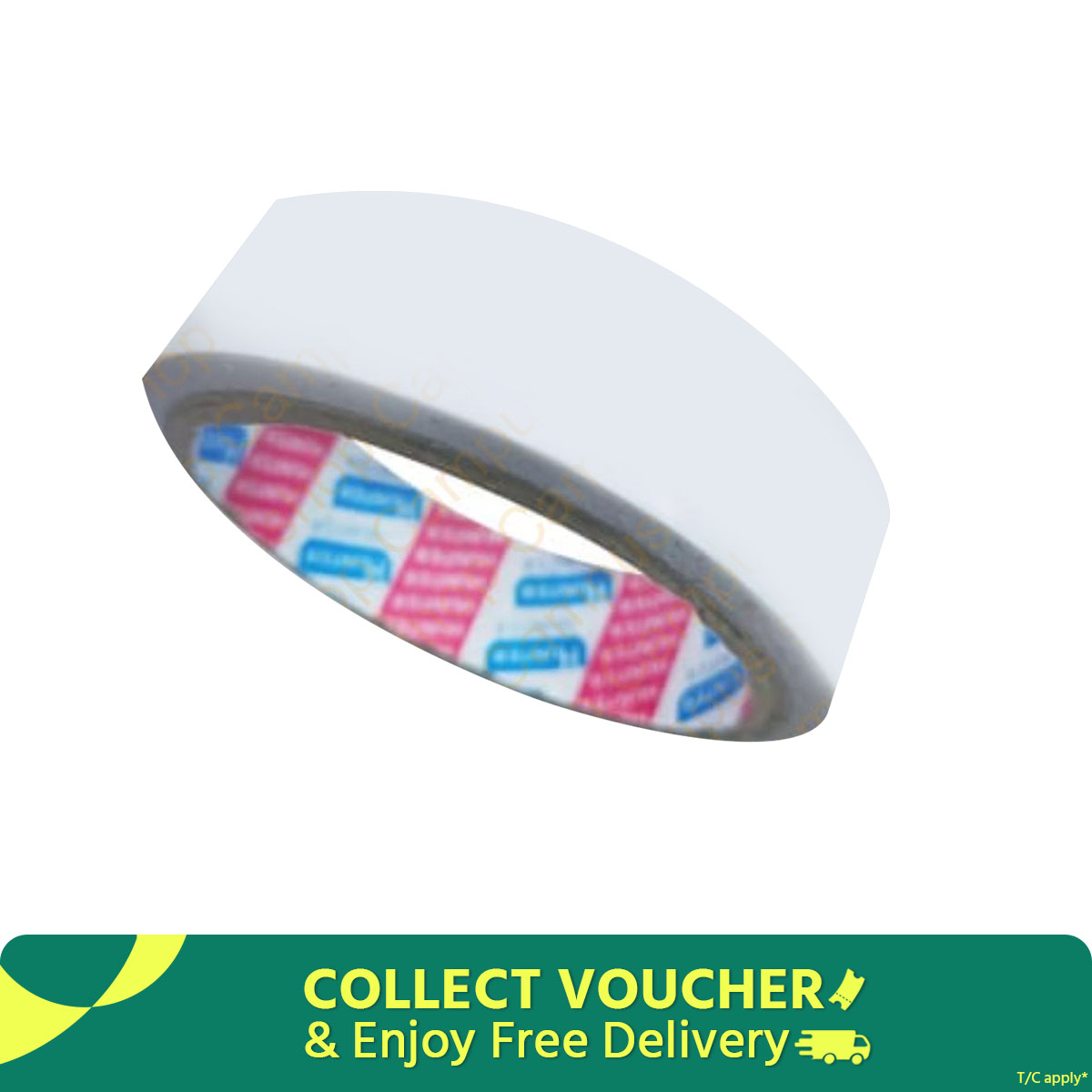 Picture of Double Sided Adhesive 1 inch 7 YARD Gum Tape - Pack of One Both Side Glue DIY Arts Crafts Scrapbook Photos Display ect