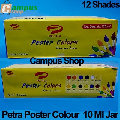 Picture of Petra Poster Colour Paint 6 And 12 Color box for Poster Painting
