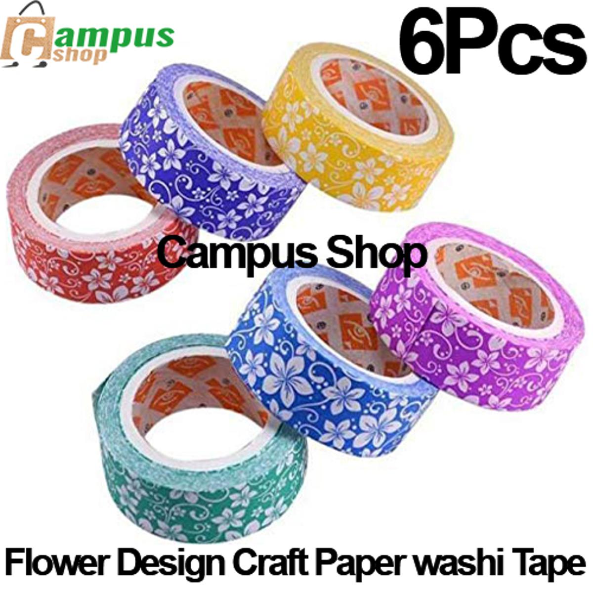 Picture of Flower Design Craft Paper washi Tape 6 pcs