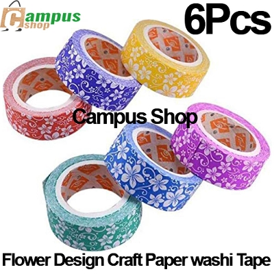 Picture of Flower Design Craft Paper washi Tape 6 pcs