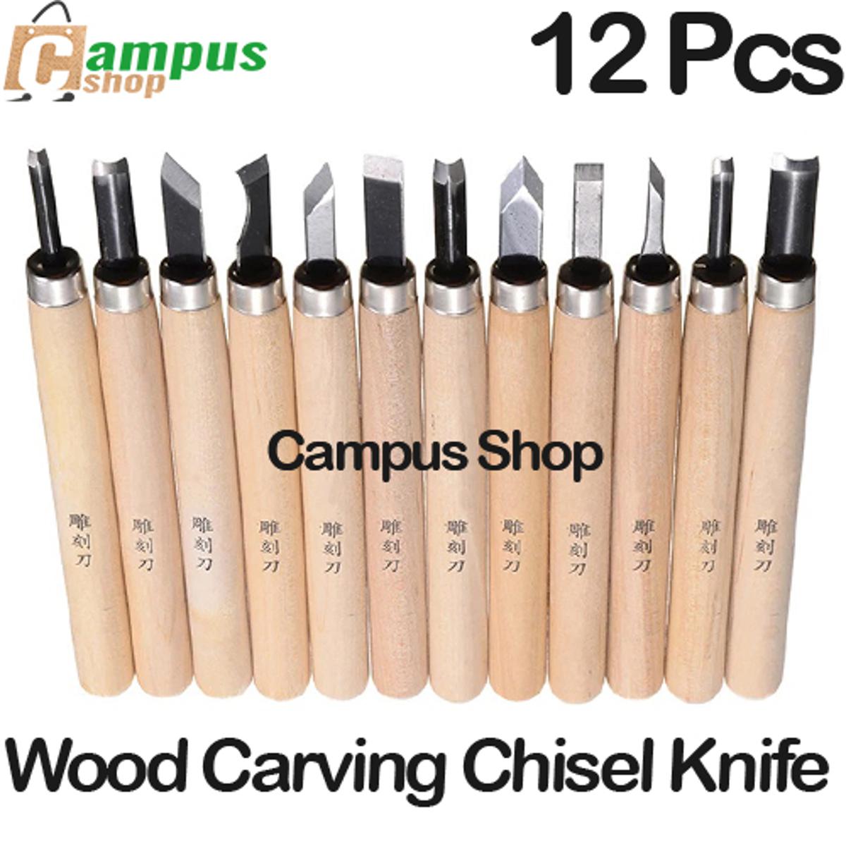 Picture of Wood Carving Chisels Knife For Basic Wood Cut DIY Tools and Detailed Woodworking Hand Tools 12Pcs
