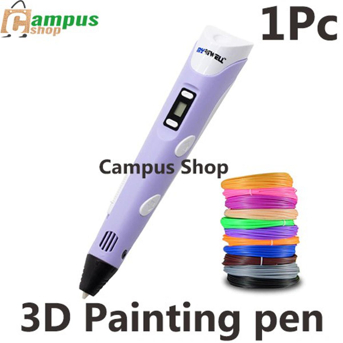 Picture of 3D Painting pen Three-color supplies Crafting Doodle Drawing Arts Printer PLA/ABS Filaments Kid Gift Pink 1Pc