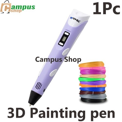 Picture of 3D Painting pen Three-color supplies Crafting Doodle Drawing Arts Printer PLA/ABS Filaments Kid Gift Pink 1Pc