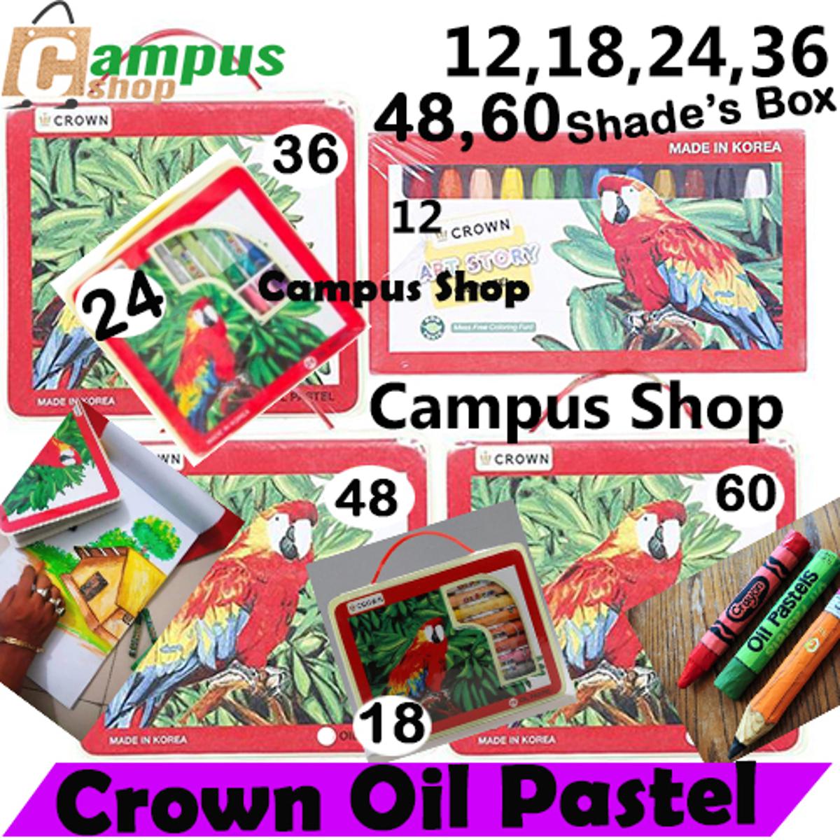 Picture of Crown Oil Pastels color 12 / 18 / 24 / 36 / 48 & 60 Shade's Paints Box