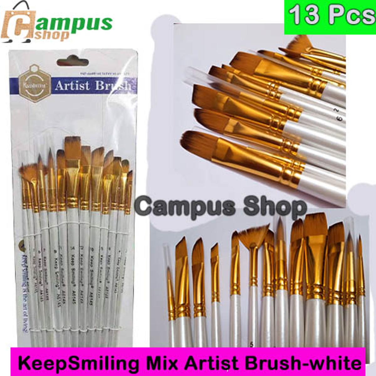 Picture of KeepSmiling 13Pcs Mix  Artist Brush-white