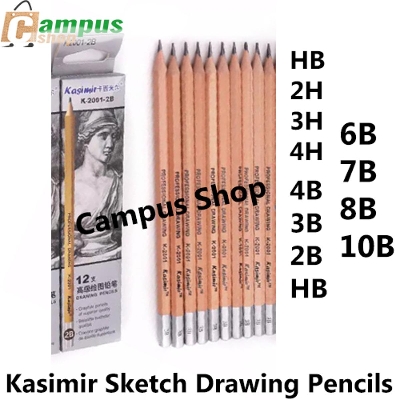 Picture of Kasimir Sketch Drawing Pencils Set HB 2H,3H,4H Non-toxic Standard for Office School Gift Pencil