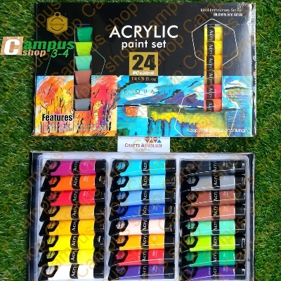 Picture of Keep Smiling 24 Acrylic Color Box, 30ml Paint Set for Professional Artist,Keep Smiling