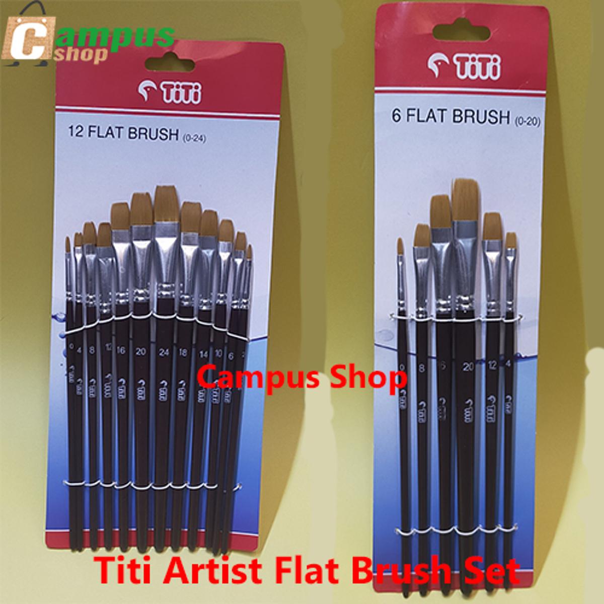 Picture of Titi Artist Flat Brush Set For Drawing (6Pcs Or 12Pcs)