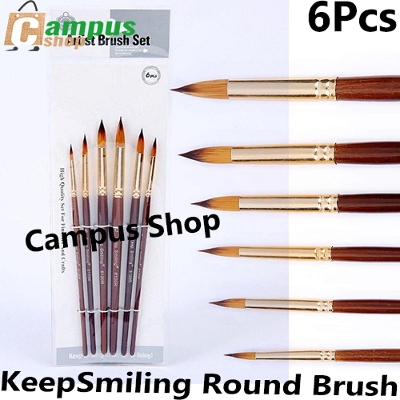 Picture of KeepSmiling Artist Round Brush Set Professional Fine Tip Paint Brush Set Round Pointed Tip Nylon Hair Artist Acrylic Brush For Acrylic, Watercolor & Oil Painting,Pack Of 6 Pcs