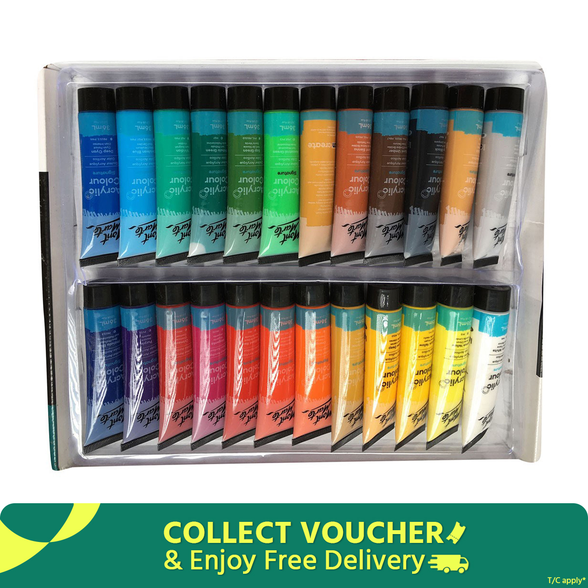 Picture of Mont Marte 18/24/36/48 Acrylic Color Box 36ml Per Tube Paint Set for Professional Artists
