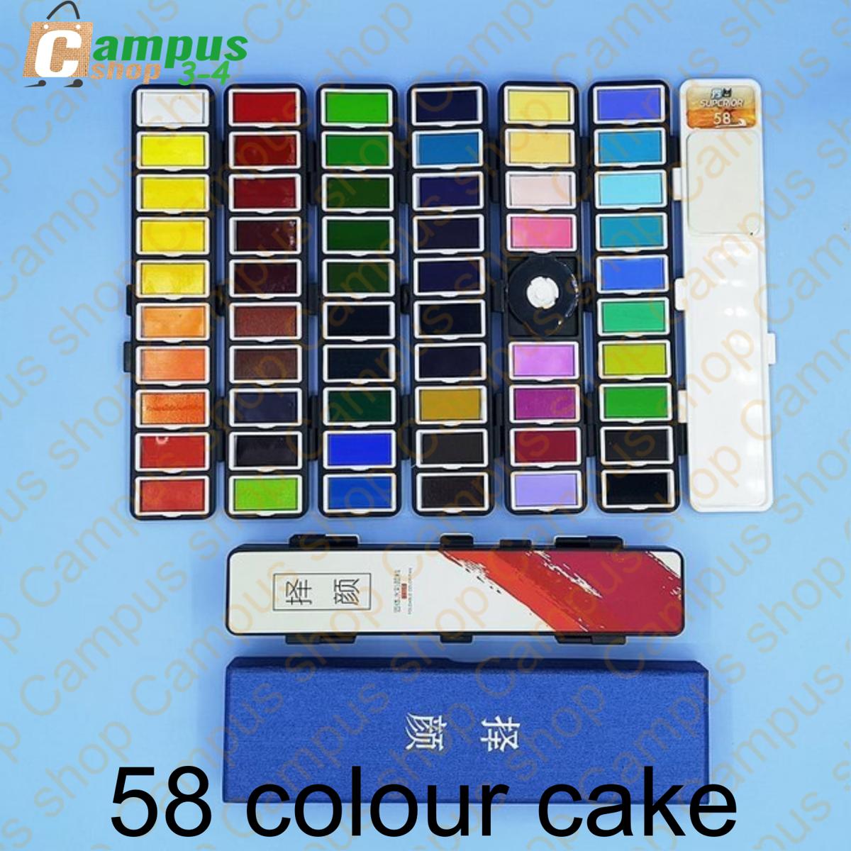 Picture of Superior Water colour Cake 58  Foldable, Solid ,Pigmented Colors box For Professional Watercolor Painting