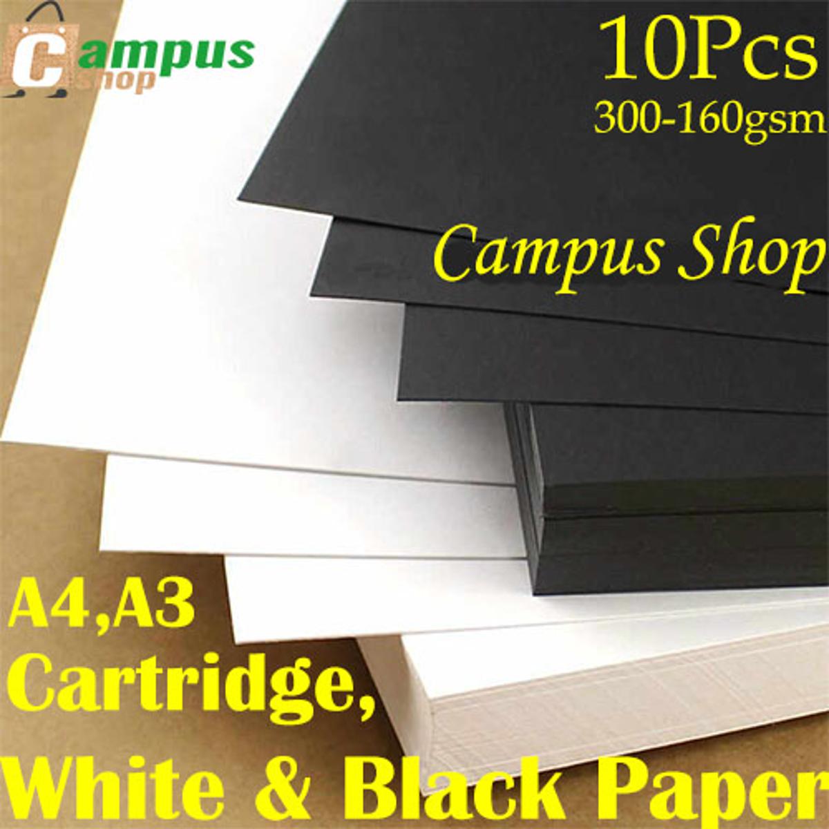 Picture of A4,A3 White&Black Cartridge Papers 300-160gsm,20-10 Sheets