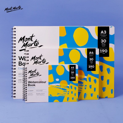 Picture of Watercolour Pad By Mont Marte Premium A3,A4,A5 180gsm 15 Sheets
