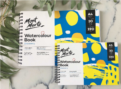 Picture of Watercolour Pad By Mont Marte Premium A3,A4,A5 180gsm 15 Sheets