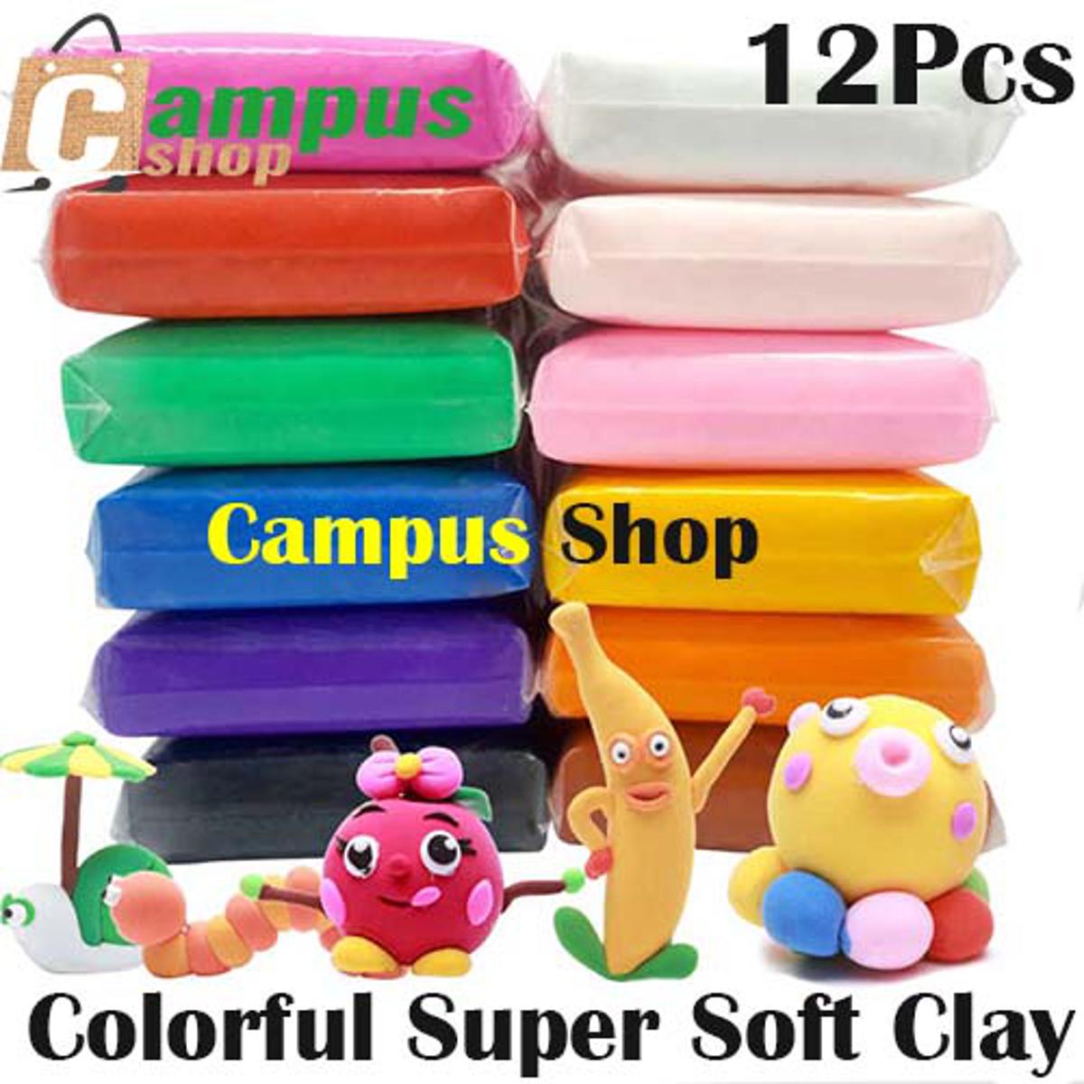 Picture of 6/12 Colors Colorful Super Diy Light Clay Non-Toxic - multicolor