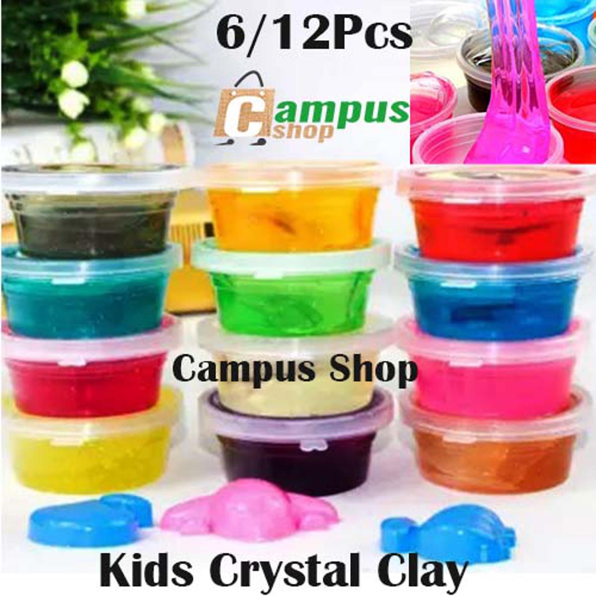 Picture of 12 Pieces Kids Crystal Clay Slime Toys, Children Educational Creative Handmade DIY Toys
