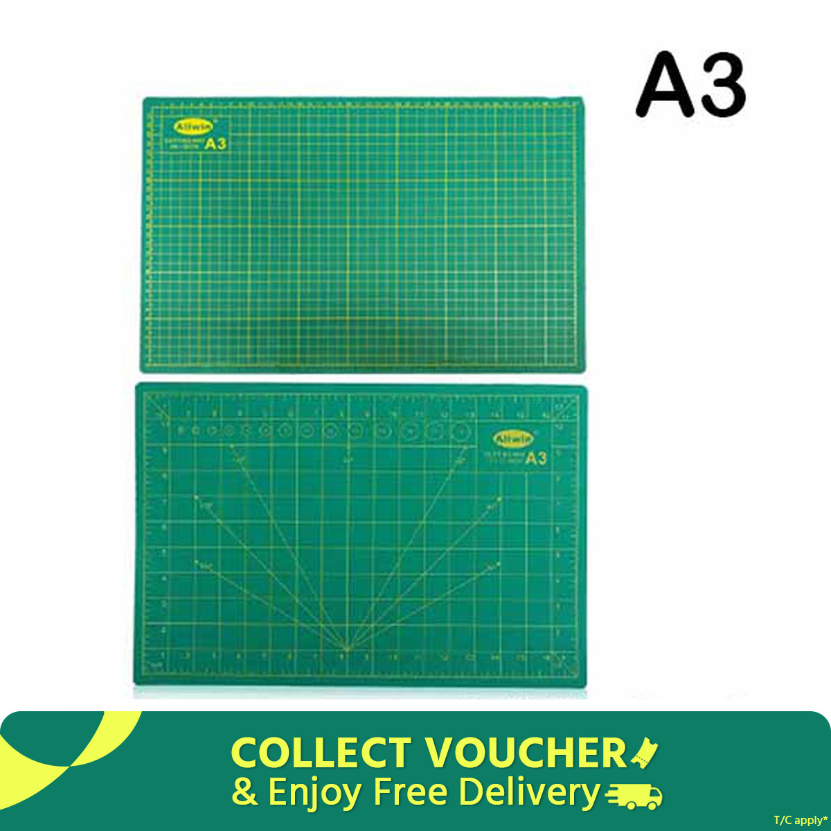 Picture of Cutting Mat Double-sided Non Slip Printed Grid Quality Cutting craft Board  A3/A4