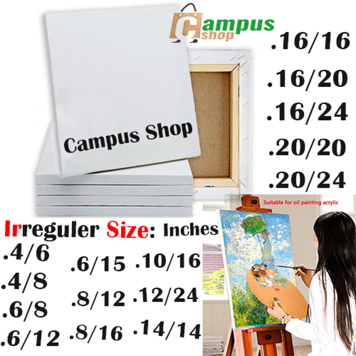 Picture of Drawing Canvas Irreguler Size: 4/6, 4/8, 6/8, 6/12, 6/15, 8/16, 10/16, 12/20, 12/24, 14/14, 16/16,16/20, 16/24, 20/20, 20/24 Inches – White