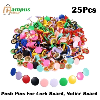 Picture of Map Thumb Tacks Office Push Pins For Cork Board, Notice Board - 25 Pcs