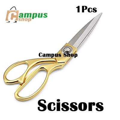 Picture of Stainless Steel Sharp Tailor Scissors for Clothing Dressmaking Shears Fabric Craft Cutting Adjustable Kitchen Scissors, Gold (9.5'')