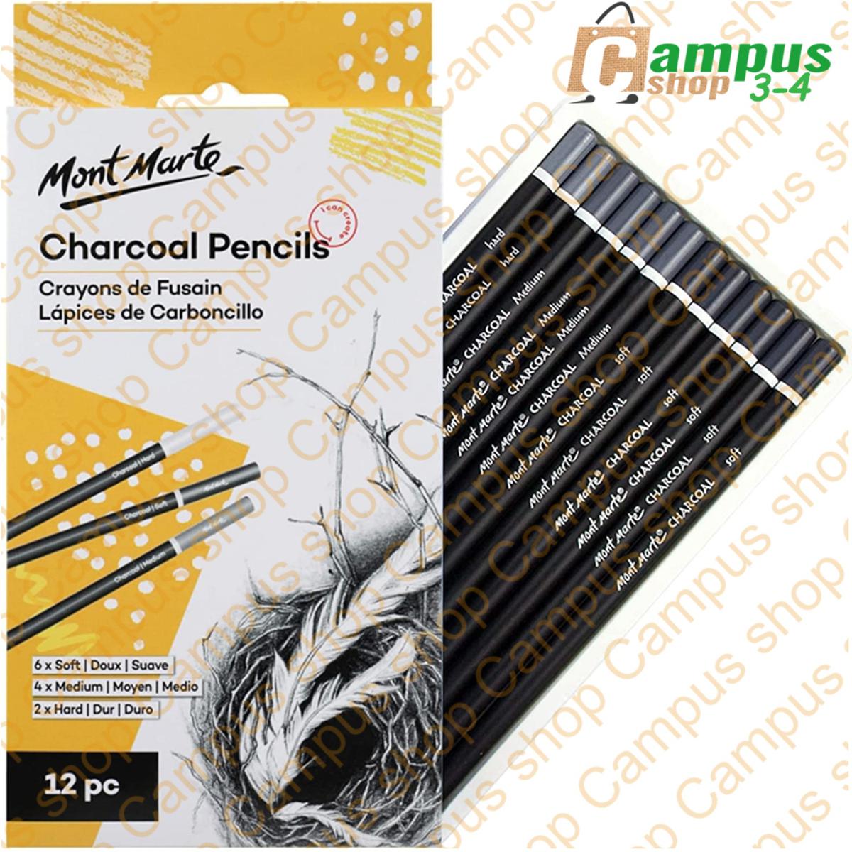 Picture of Mont Marte Signature Charcoal Pencils 12pce