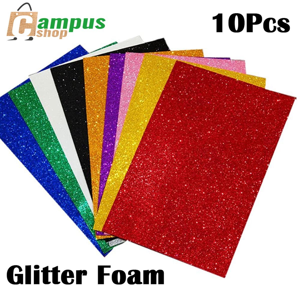Picture of Glitter Foam Sheet 10pc Multicolour Set (Small)