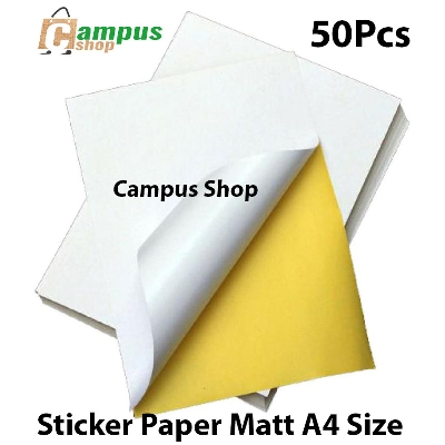 Picture of Sticker paper matt A4 size - ( 50 Pcs) .
