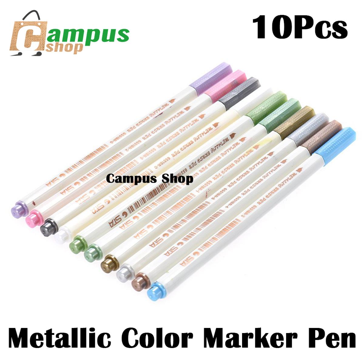 Picture of STA Metallic Color Marker Pen  10 color 10 pcs for Artists