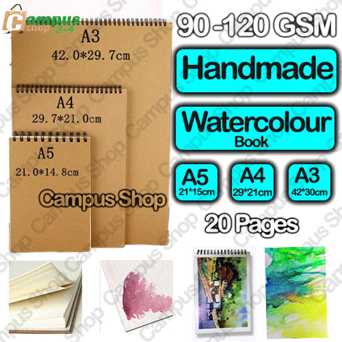 Picture of Handmade Watercolor Book (Spiral) For Drawing Painting Size A3 A4 A55