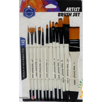 Picture of Keep Smiling Professional Artist Brushes 12pcs